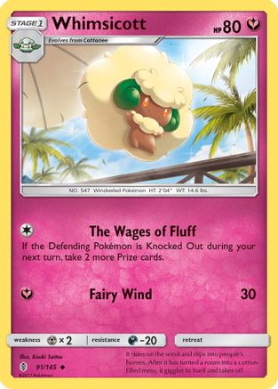 [PKM] Whimsicott (91/145) [Sun & Moon: Guardians Rising]