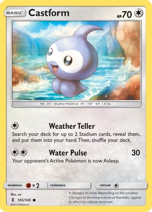 [PKM-C] Castform (105/145) [Sun & Moon: Guardians Rising]