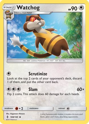 [PKM] Watchog (108/145) [Sun & Moon: Guardians Rising]