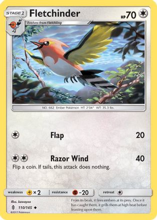 [PKM-C] Fletchinder (110/145) [Sun & Moon: Guardians Rising]