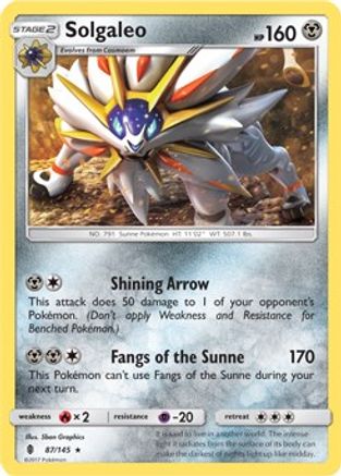 [PKM-R] Solgaleo (87/145) (Theme Deck Exclusive) [Sun & Moon: Guardians Rising]