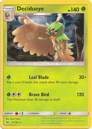 [PKM-R] Decidueye (11/149) (Theme Deck Exclusive) [Sun & Moon: Base Set]