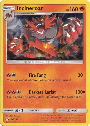 [PKM] Incineroar (26/149) (Theme Deck Exclusive) [Sun & Moon: Base Set]