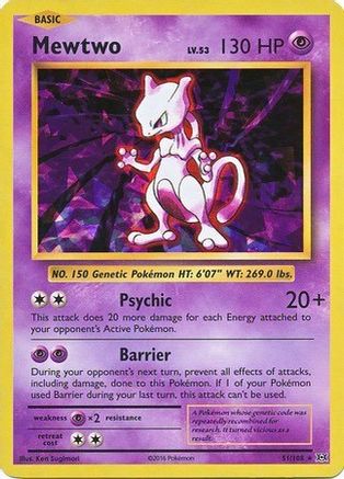 [PKM] Mewtwo (51/108) (Theme Deck Exclusive) [XY: Evolutions]