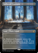 {R} Hallowed Fountain (Borderless) [Ravnica: Clue Edition][CLU 277]
