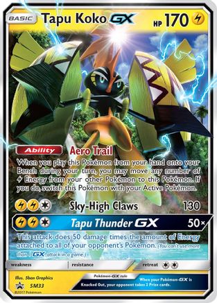 [PKM] Tapu Koko GX (SM33) [Sun & Moon: Black Star Promos]