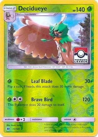 [PKM] Decidueye (11/149) (League Promo) [Sun & Moon: Base Set]
