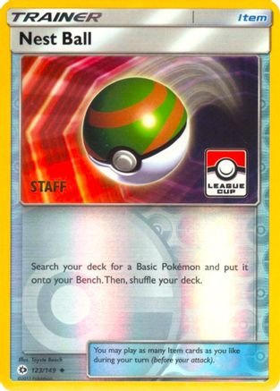 [PKM] Nest Ball (123/149) (League Promo Staff) [Sun & Moon: Base Set]