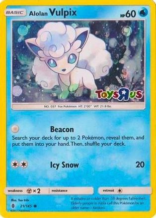 [PKM] Alolan Vulpix (21/145) (Toys R Us Promo) [Sun & Moon: Guardians Rising]