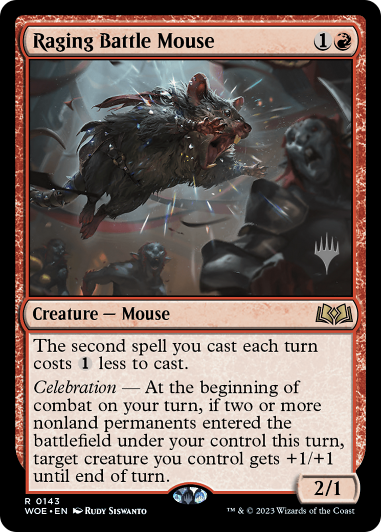 {@R} Raging Battle Mouse (Promo Pack) [Wilds of Eldraine Promos][PP WOE 143]