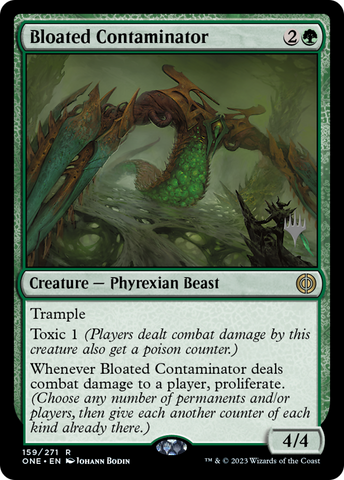 {R} Bloated Contaminator (Promo Pack) [Phyrexia: All Will Be One Promos][PP ONE 159]