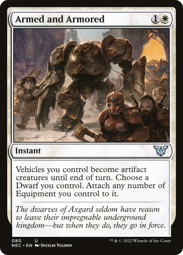 {C} Armed and Armored [Kamigawa: Neon Dynasty Commander][NEC 080]