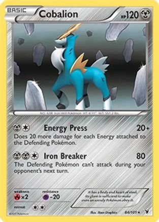 [PKM] Cobalion (84/101) (Battle Arena Deck Exclusive) (Theme Deck Exclusive) [Black & White: Noble Victories]