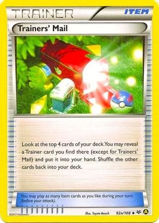 [PKM] Trainers' Mail (92a/108) (Alternate Art Promo) [XY: Roaring Skies]