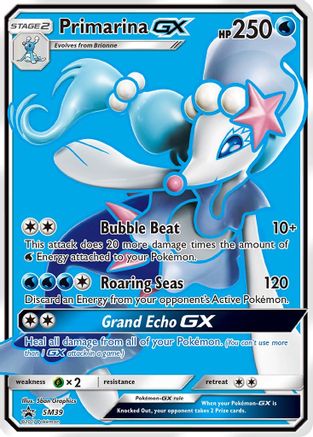 [PKM] Primarina GX (SM39) [Sun & Moon: Black Star Promos]