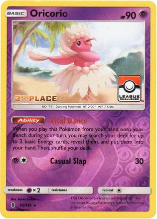[PKM-R] Oricorio (55/145) (League Promo 3rd Place) [Sun & Moon: Guardians Rising]