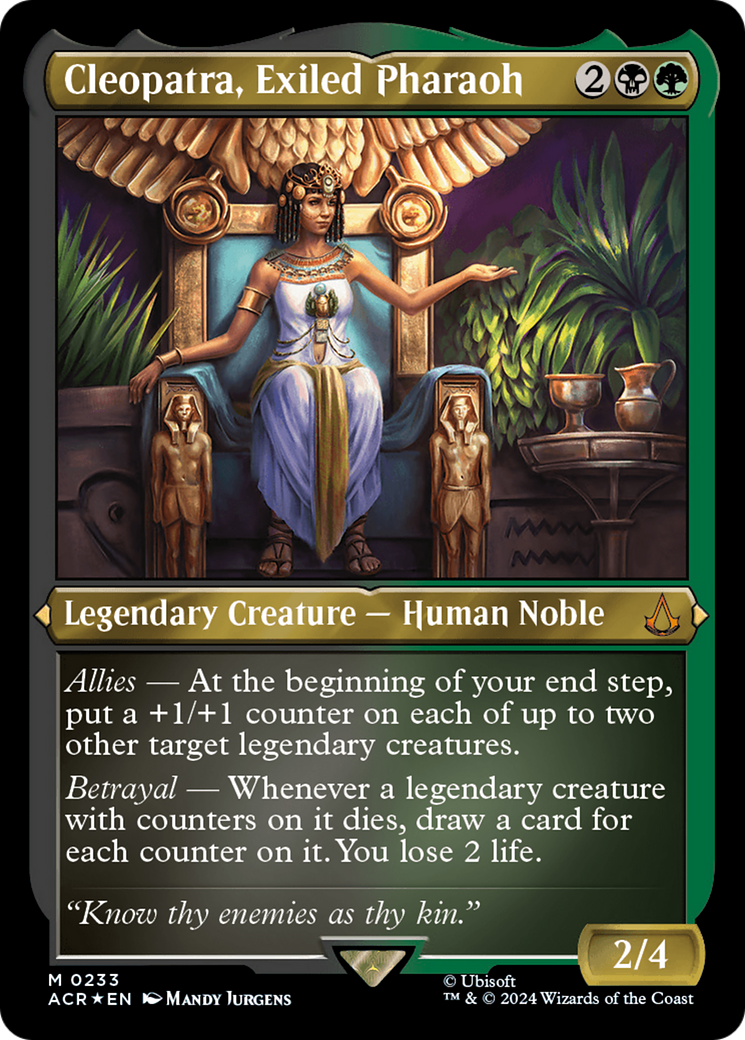 {R} Cleopatra, Exiled Pharaoh (Foil Etched) [Assassin's Creed][ACR 233]