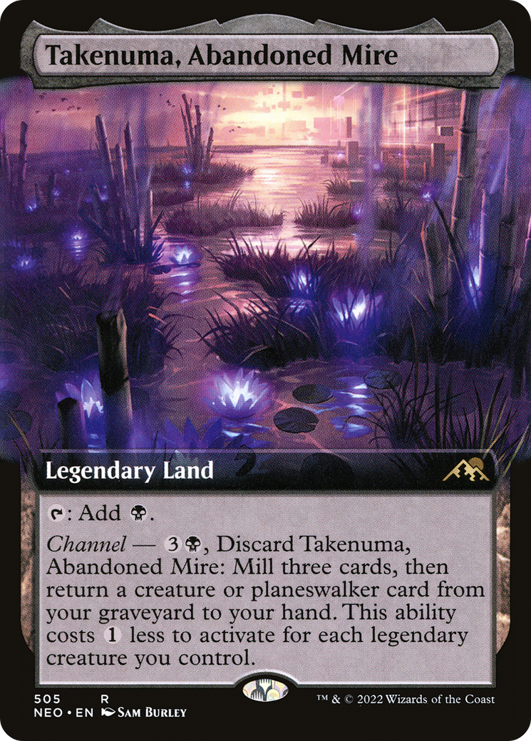 {R} Takenuma, Abandoned Mire (Extended Art) [Kamigawa: Neon Dynasty][NEO 505]