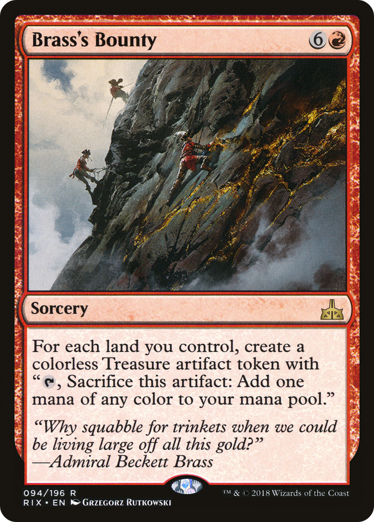 {R} Brass's Bounty [Rivals of Ixalan][RIX 094]