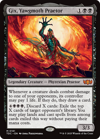 {R} Gix, Yawgmoth Praetor [Tarkir: Dragonstorm Commander][TDC 181]