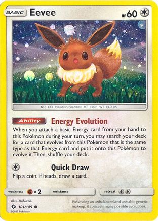 [PKM-C] Eevee (101/149) (Cosmos Holo) [Sun & Moon: Base Set]