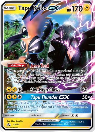 [PKM-R] Tapu Koko GX (SM50) [Sun & Moon: Black Star Promos]