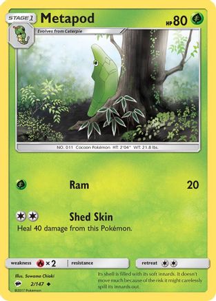[PKM] Metapod (2/147) [Sun & Moon: Burning Shadows]