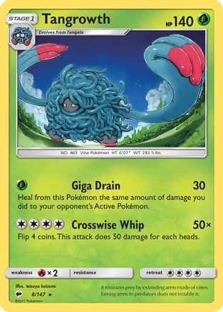 [PKM] Tangrowth (8/147) [Sun & Moon: Burning Shadows]