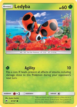 [PKM] Ledyba (9/147) [Sun & Moon: Burning Shadows]