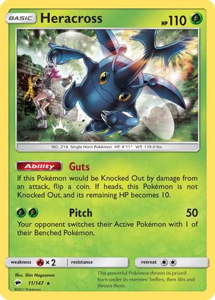 [PKM] Heracross (11/147) [Sun & Moon: Burning Shadows]