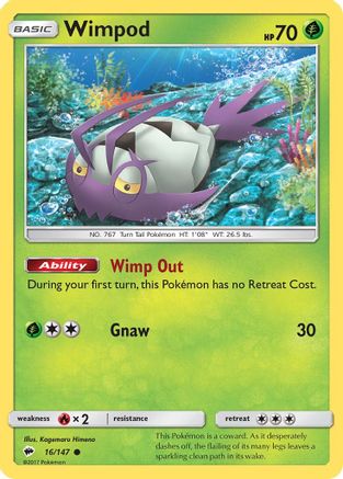 [PKM] Wimpod (16/147) [Sun & Moon: Burning Shadows]