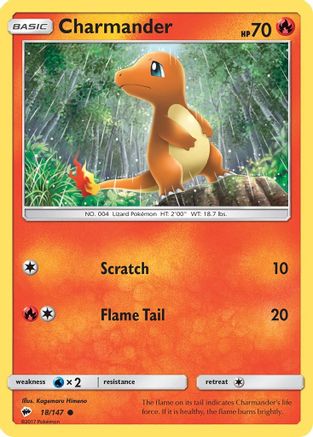 [PKM] Charmander (18/147) [Sun & Moon: Burning Shadows]