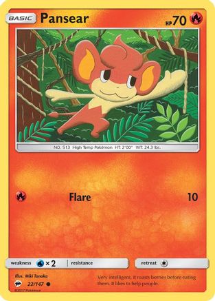 [PKM] Pansear (22/147) [Sun & Moon: Burning Shadows]