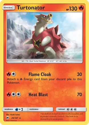 [PKM] Turtonator (26/147) [Sun & Moon: Burning Shadows]