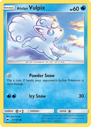 [PKM-C] Alolan Vulpix (27/147) [Sun & Moon: Burning Shadows]