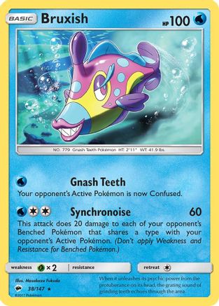 [PKM] Bruxish (38/147) [Sun & Moon: Burning Shadows]