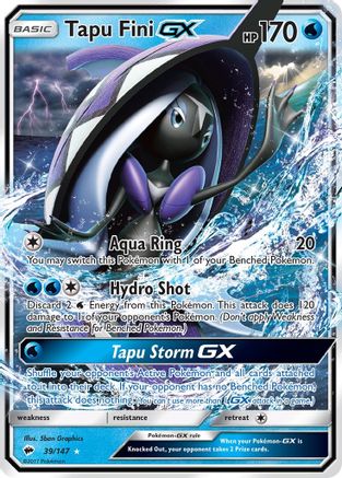 [PKM] Tapu Fini GX (39/147) [Sun & Moon: Burning Shadows]