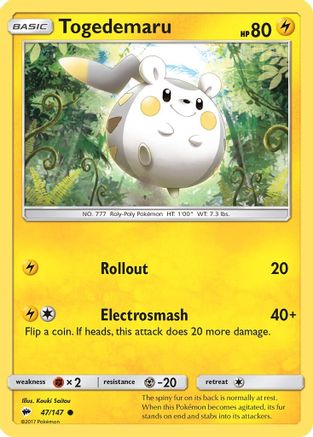 [PKM] Togedemaru (47/147) [Sun & Moon: Burning Shadows]