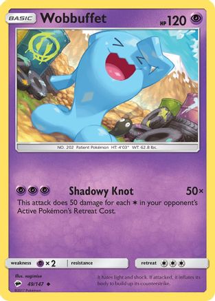 [PKM-C] Wobbuffet (49/147) [Sun & Moon: Burning Shadows]