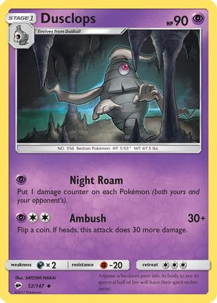 [PKM] Dusclops (52/147) [Sun & Moon: Burning Shadows]