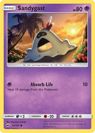 [PKM] Sandygast (61/147) [Sun & Moon: Burning Shadows]