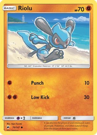 [PKM] Riolu (70/147) [Sun & Moon: Burning Shadows]