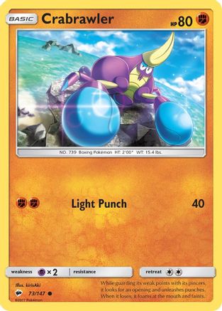 [PKM] Crabrawler (73/147) [Sun & Moon: Burning Shadows]