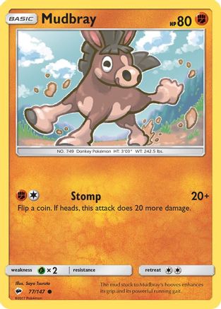 [PKM] Mudbray (77/147) [Sun & Moon: Burning Shadows]