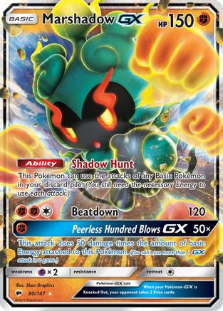 [PKM] Marshadow GX (80/147) [Sun & Moon: Burning Shadows]