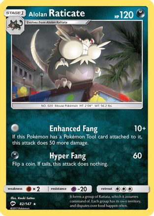 [PKM] Alolan Raticate (82/147) [Sun & Moon: Burning Shadows]