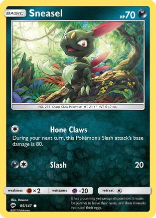 [PKM] Sneasel (85/147) [Sun & Moon: Burning Shadows]