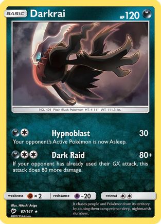 [PKM-R] Darkrai (87/147) [Sun & Moon: Burning Shadows]