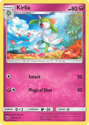 [PKM] Kirlia (92/147) [Sun & Moon: Burning Shadows]