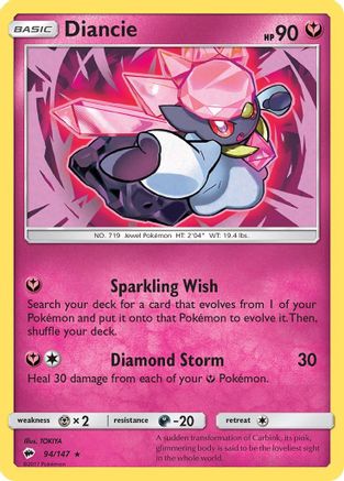 [PKM-R] Diancie (94/147) [Sun & Moon: Burning Shadows]
